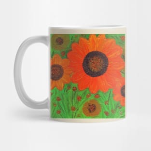 orange flower Mug